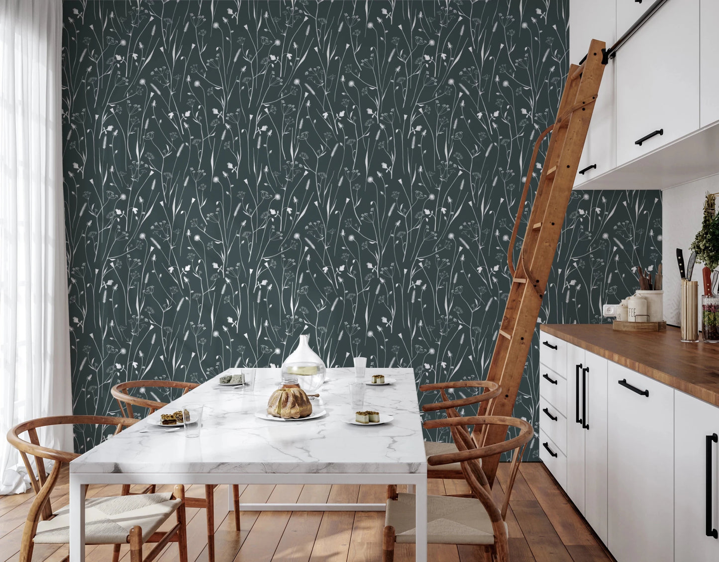 Homeland Floral Outer Space Wallpaper⁠