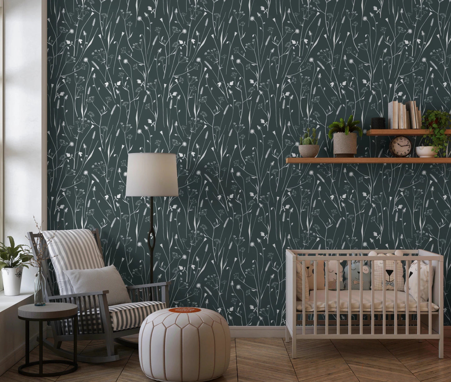 Homeland Floral Outer Space Wallpaper⁠