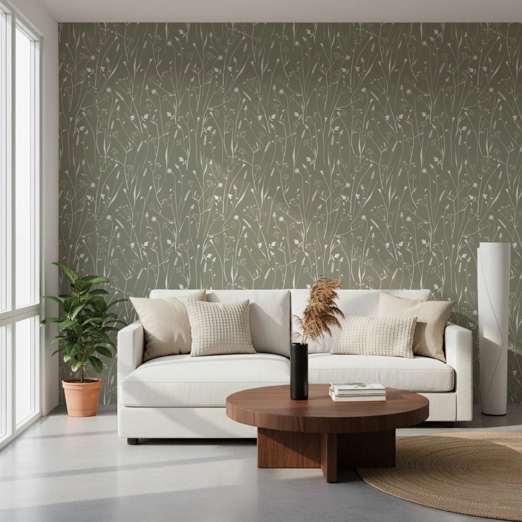 Homeland Floral Sage Wallpaper⁠
