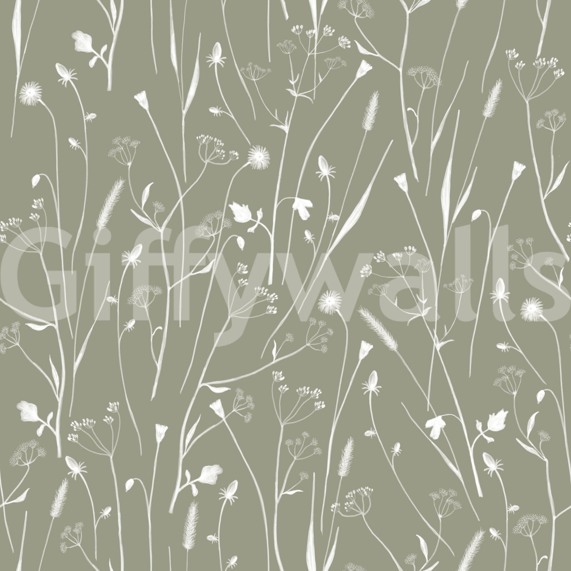 Homeland Floral Sage Wallpaper⁠