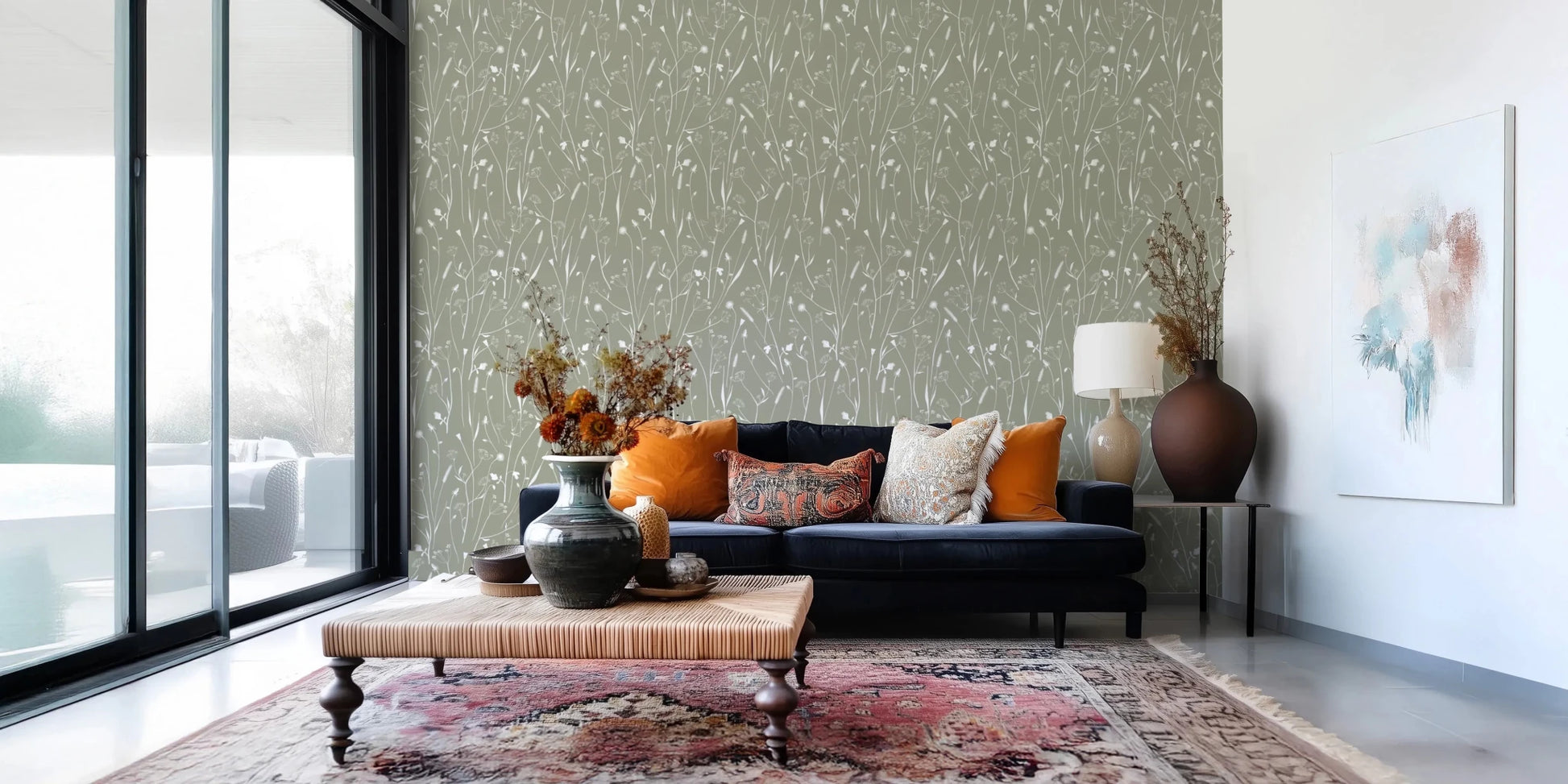 Homeland Floral Sage Wallpaper⁠