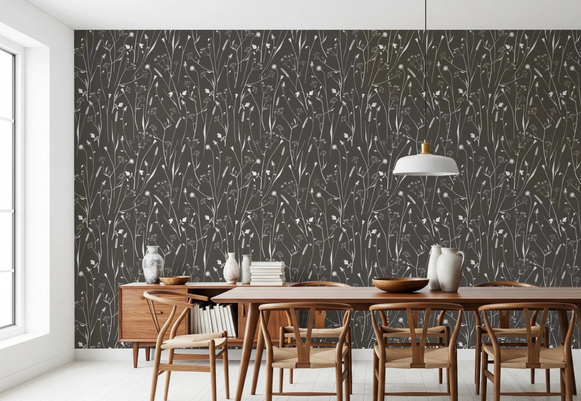 Homeland Floral Silhouette Wallpaper⁠