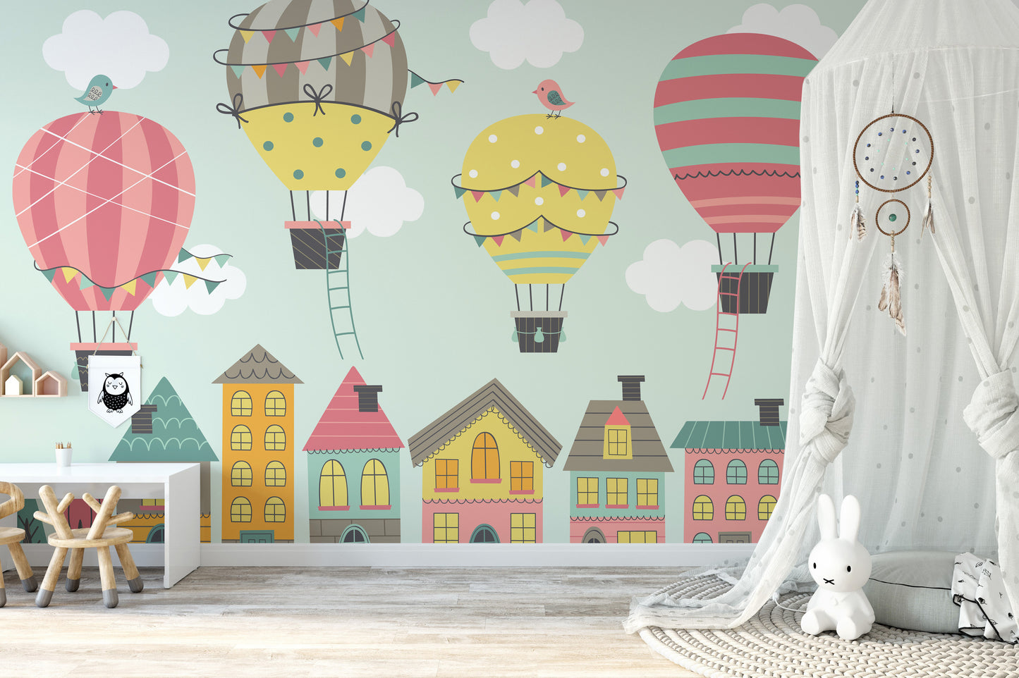 Hot Air Balloons Mural Wallpaper