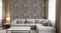 Hummingbird's Song Wallpaper in a home office with natural light.