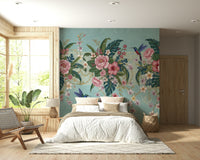 High-quality tropical wall mural for a bold feature wall in a lounge.