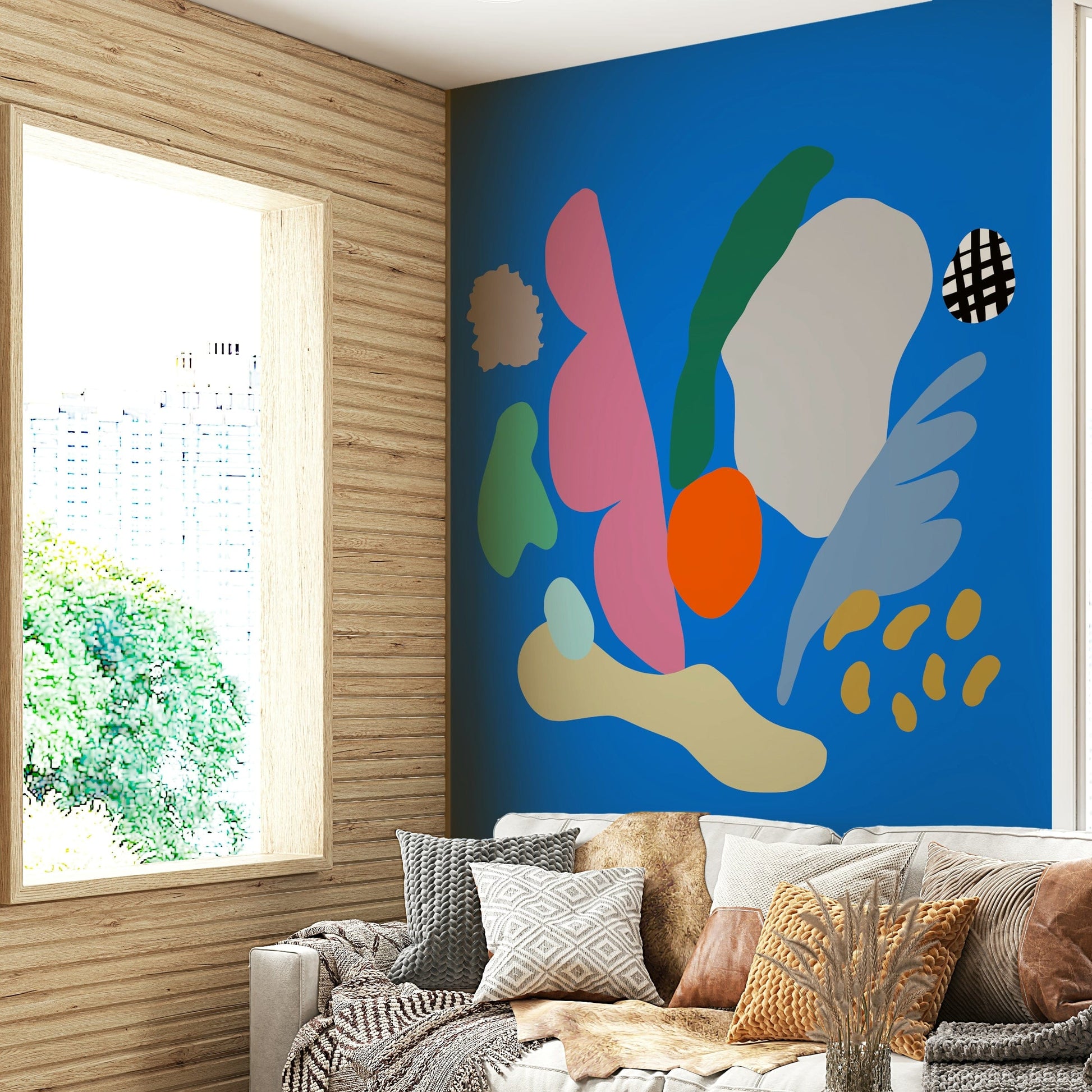 A contemplative colorful dessert wallpaper mural for a feature wall.

