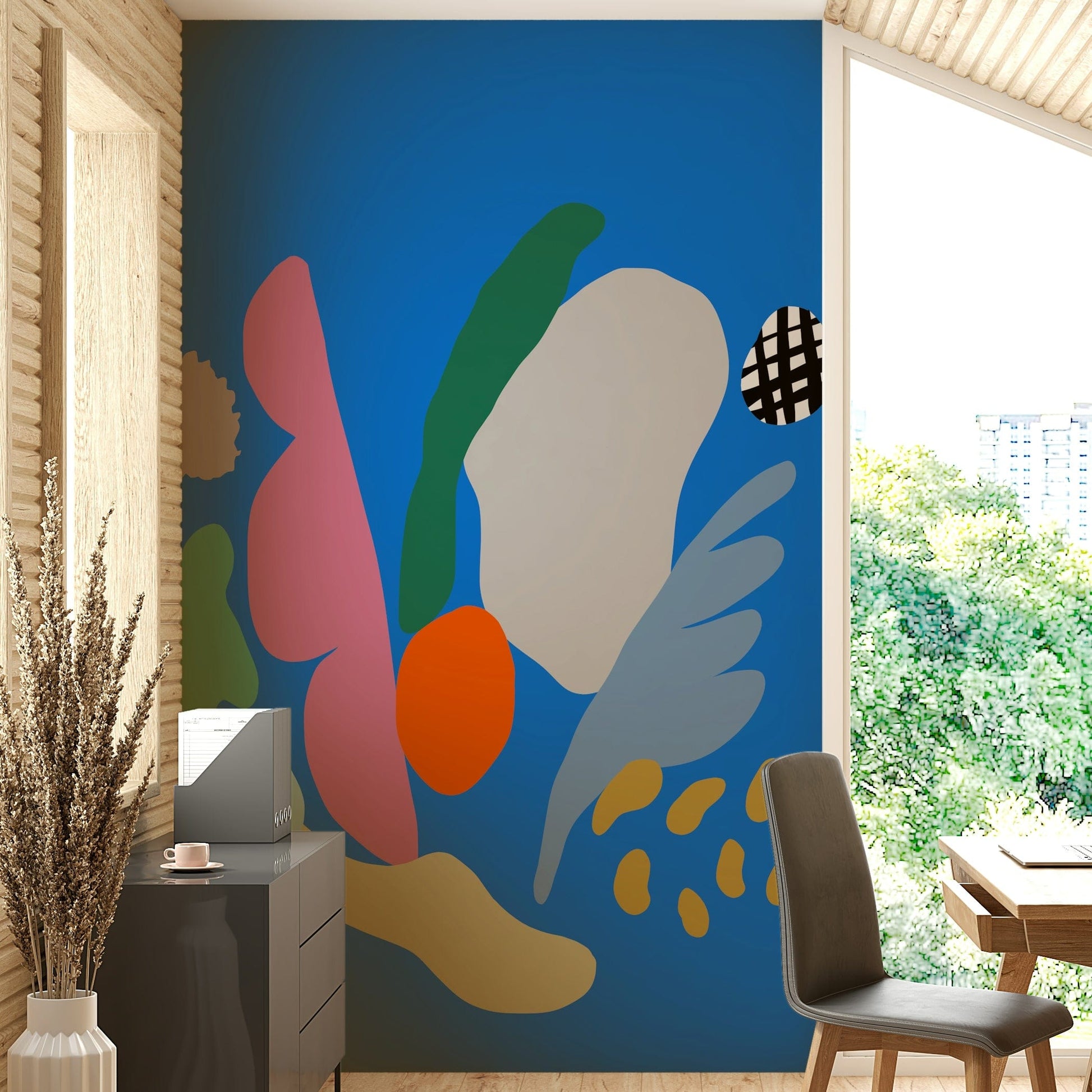 A beautiful colorful ice cream wallpaper mural for a child's room.

