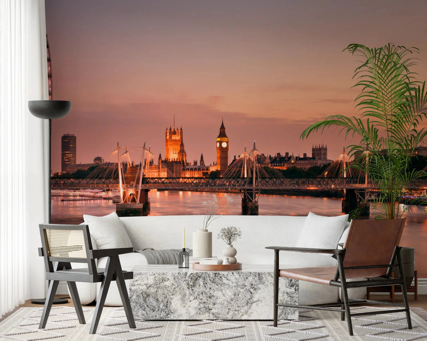 Iconic London at Dusk Wall Mural