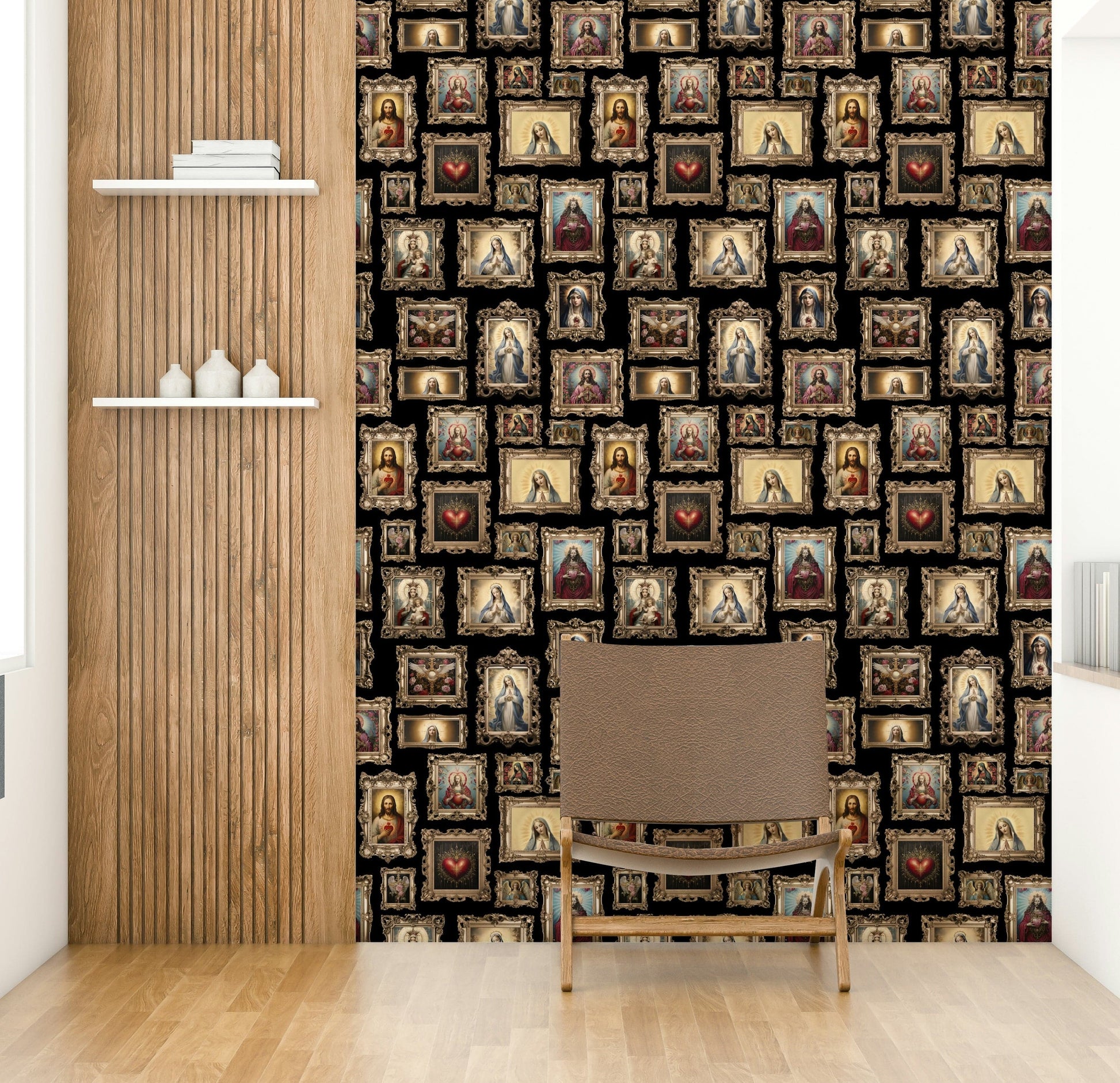 The pattern repeats seamlessly across the entire wall.
