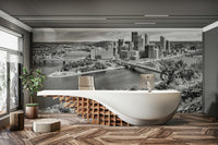 Duquesne Incline cityscape wall mural for urban decor

