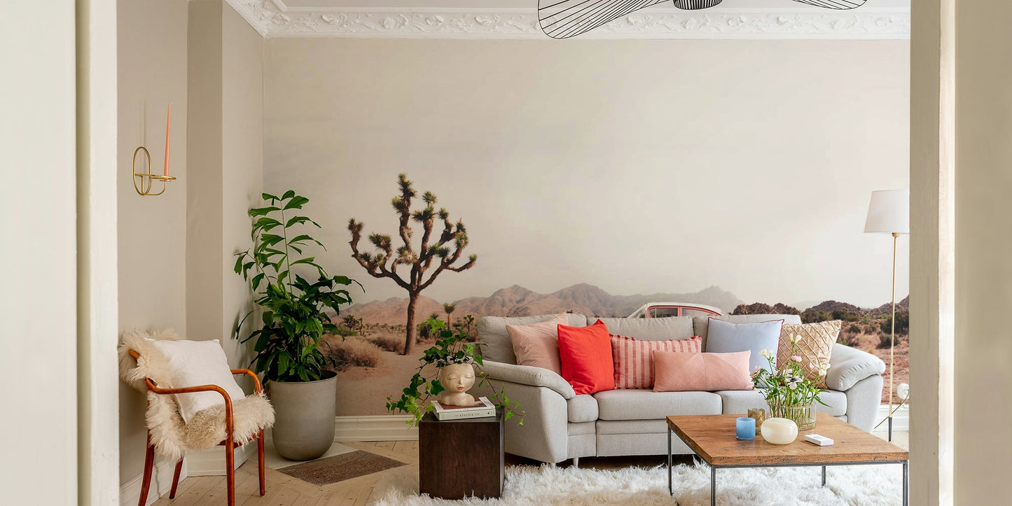 Expansive sky with clear or cloudy conditions.

