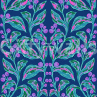 Indigo electric leaves Wallpaper⁠