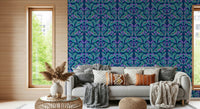 Indigo electric leaves Wallpaper⁠