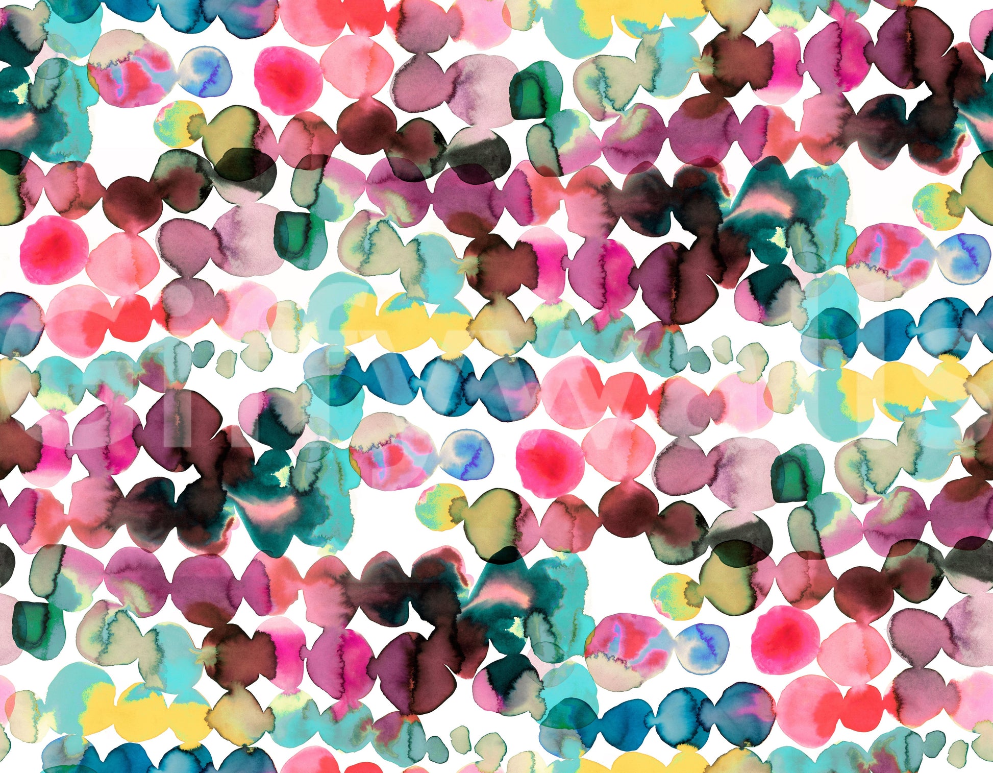 Ink blot dot wallpaper for creative living spaces

