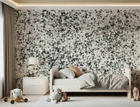 A calming abstract design wallpaper mural that defines a space.