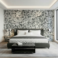 A beautiful abstract art wallpaper mural with an ink splatter pattern.