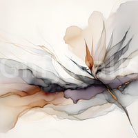 Bold botanical wallpaper used for a feature wall in a modern primary bedroom suite.