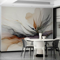 Inky Bird of Paradise Wall Mural creating a focal point in a high-end lounge area.
