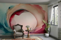 Mystical cave design with glowing accents in Into the Dream Cave mural.

