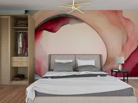 Serene and peaceful cave-inspired mural for relaxation spaces.

