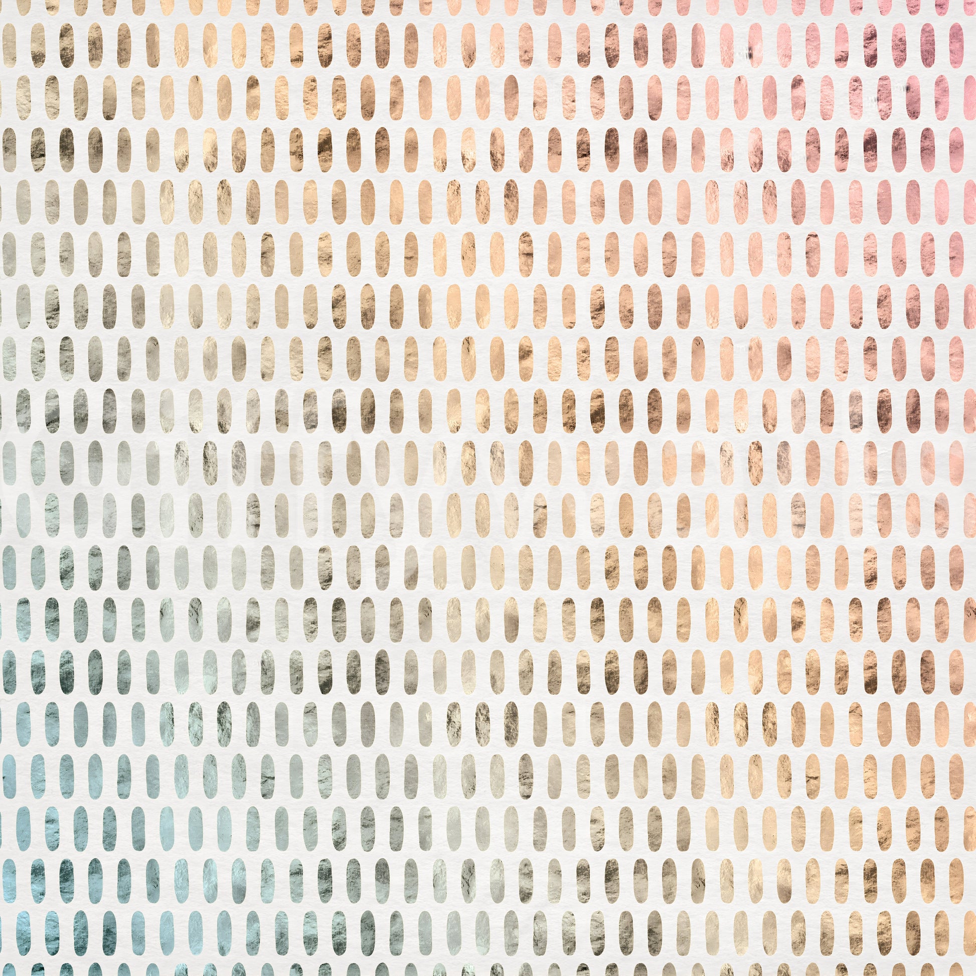 Elegant iridescent ovals floating on soft white background mural.

