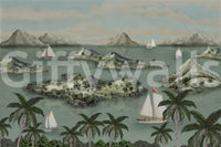 The style is a soft-focus illustration or a painterly design.

