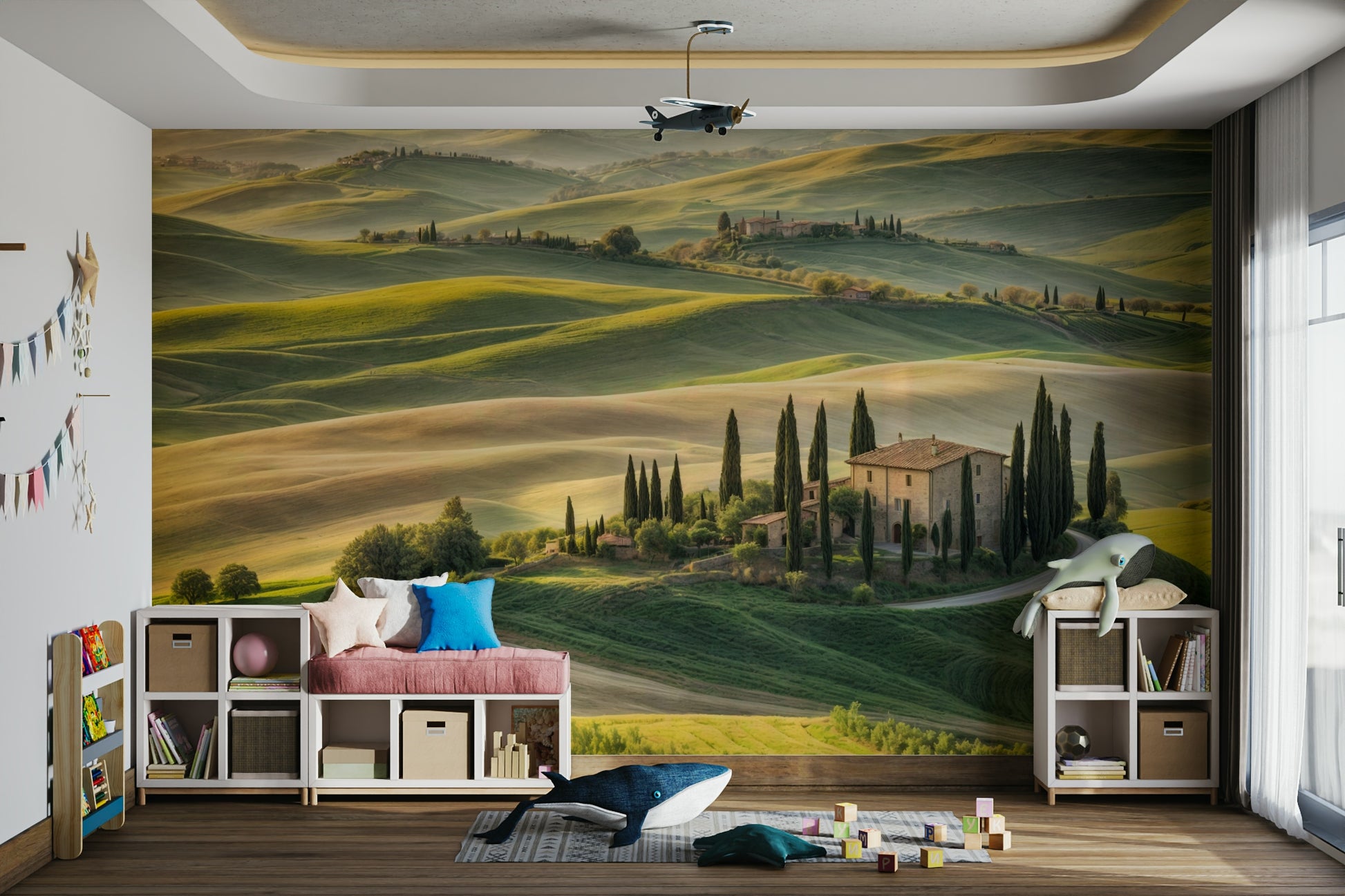 Peaceful Tuscan retreat wallpaper

