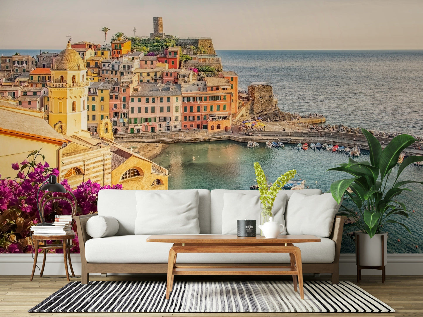 Italian Riviera View wall covering, picturesque ocean scene