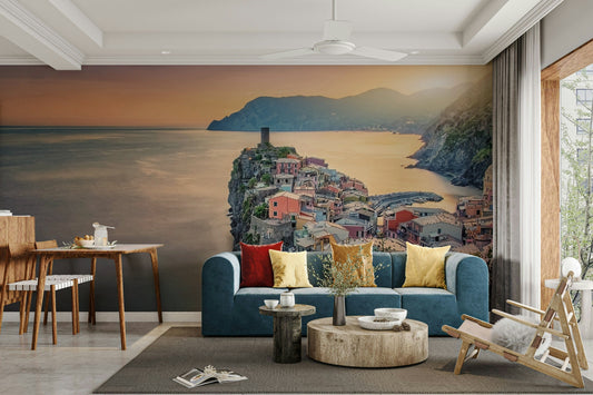 Cliffside Village Dream Wall Mural