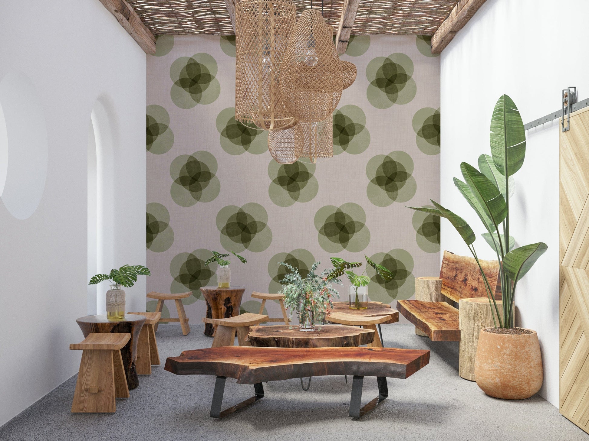 A classic floral wallpaper for walls with a modern feel.

