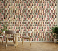 Japandi-inspired striped wallpaper for interiors

