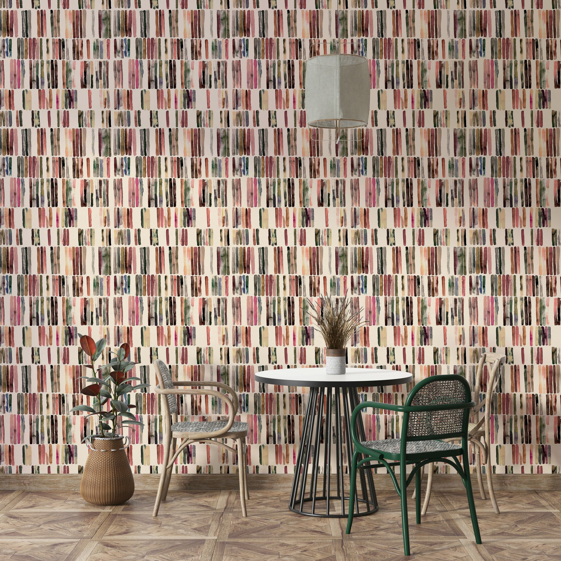 Minimal stripe wallpaper with Nordic Japanese style

