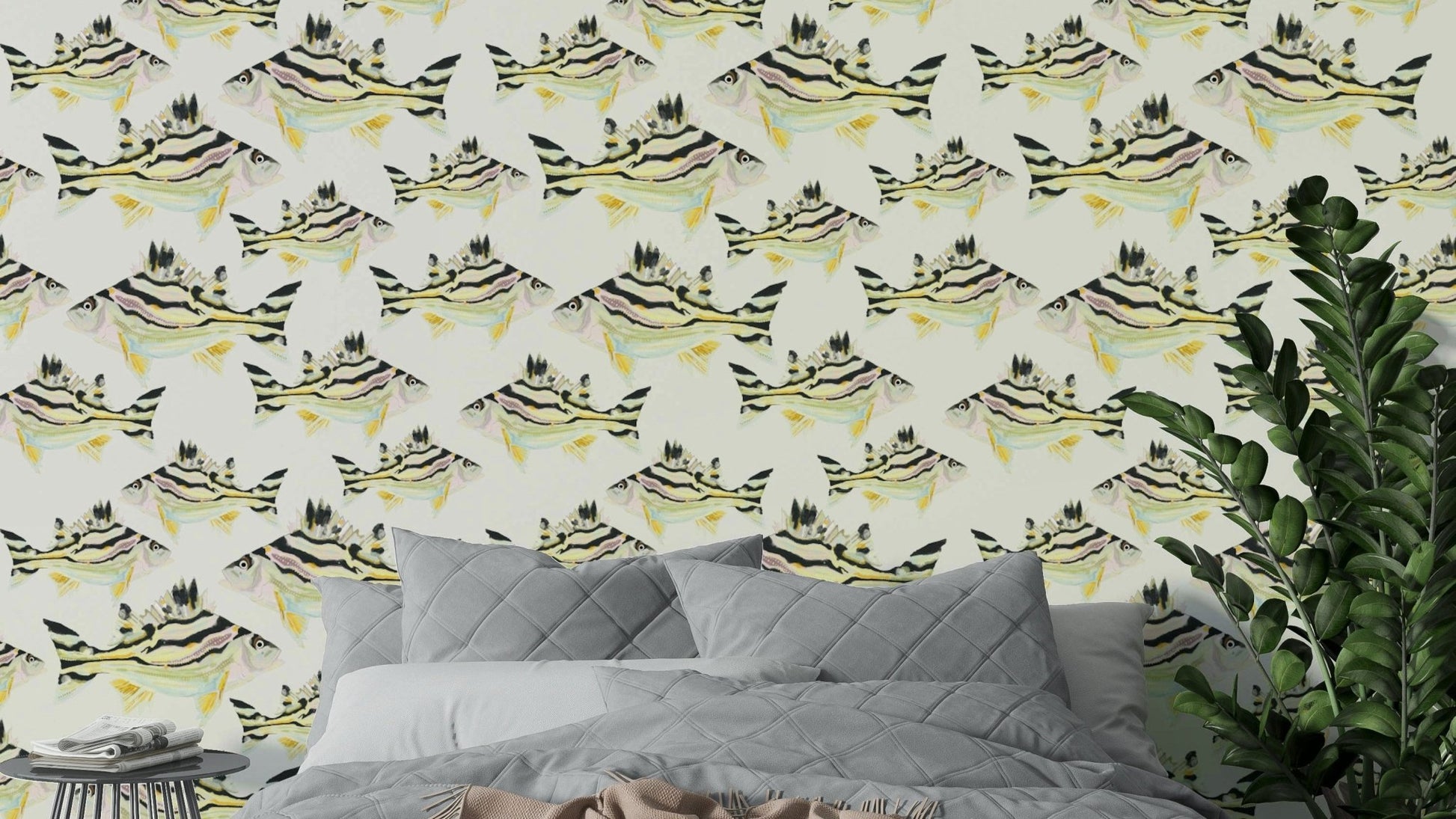 Jarbua fish wallpaper with soft aquatic tones

