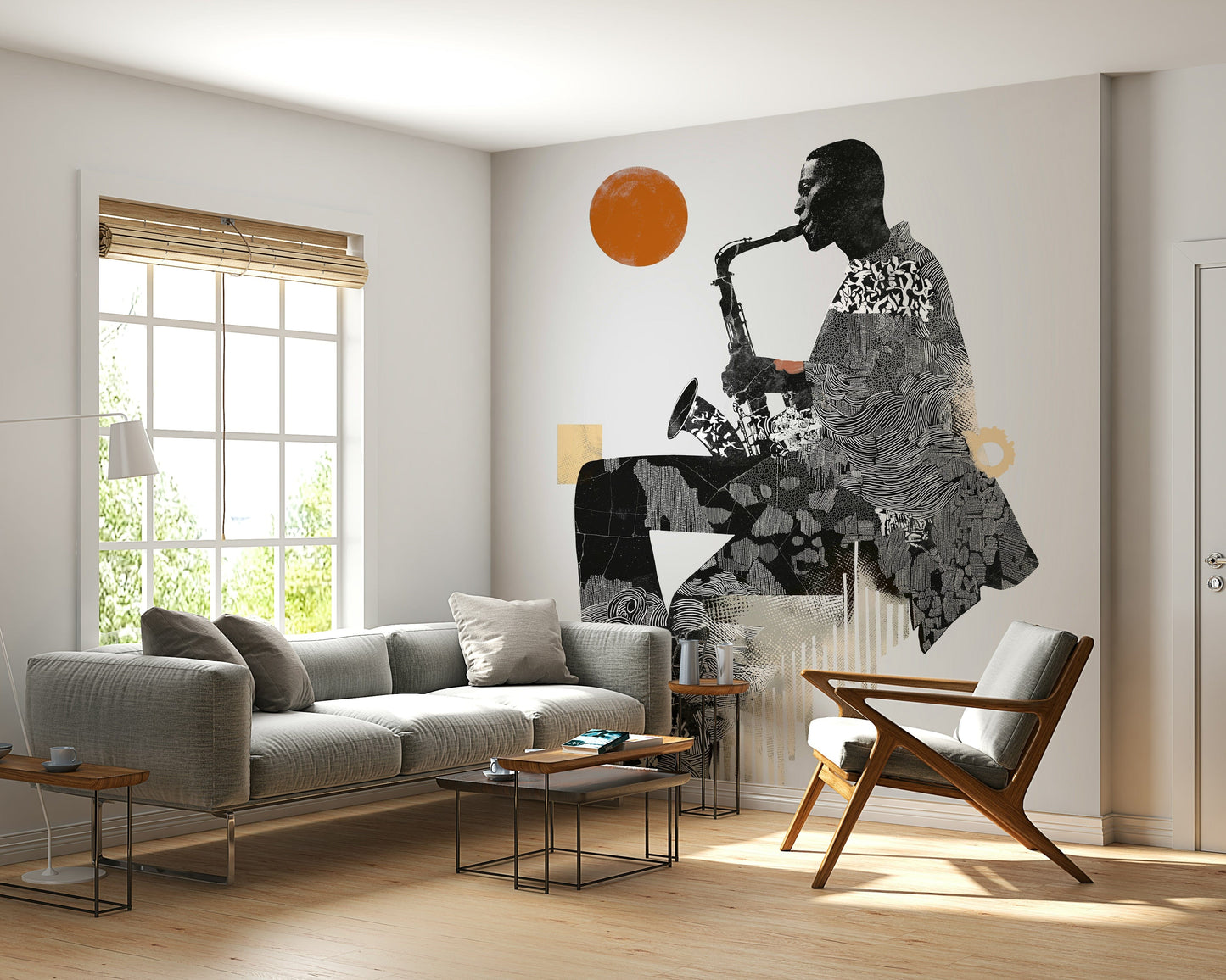 Urban jazz veggmaleri