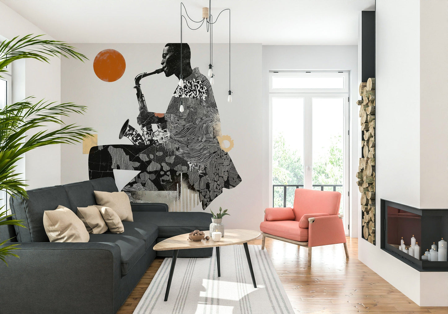 Urban jazz veggmaleri