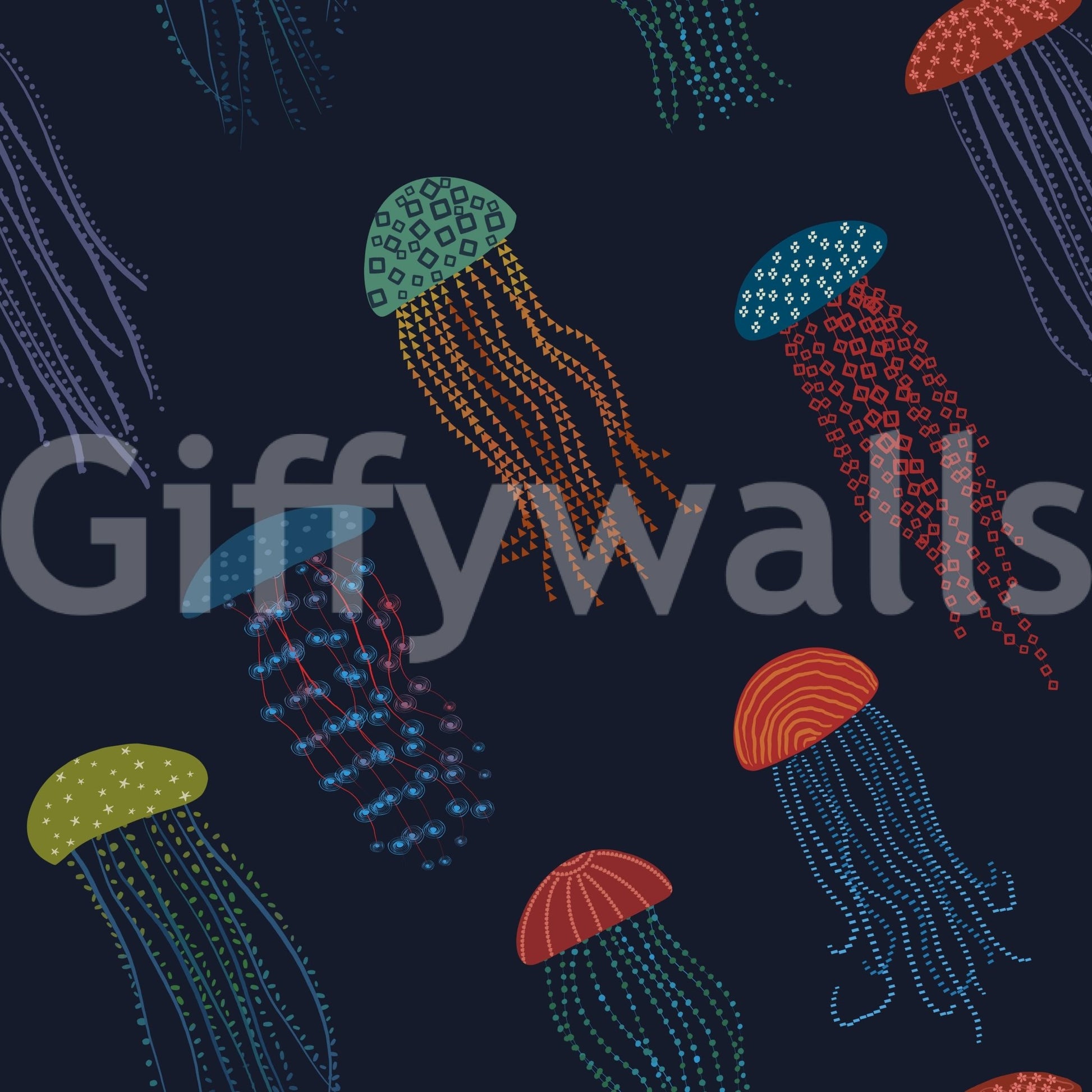 Jellyfish Parade Wallpaper⁠