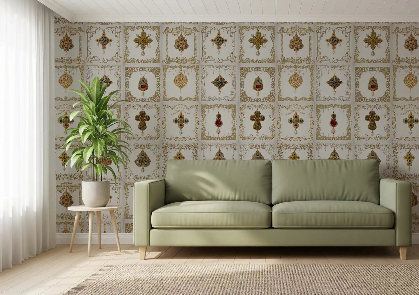 Jeweled Elegance Pattern Wall Mural