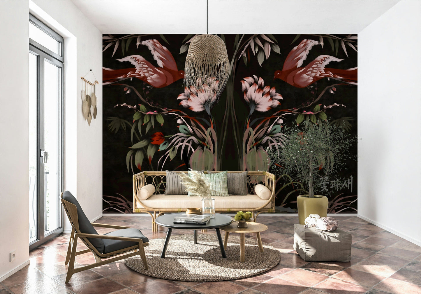 Heaven's Birds Joseon Wall Mural