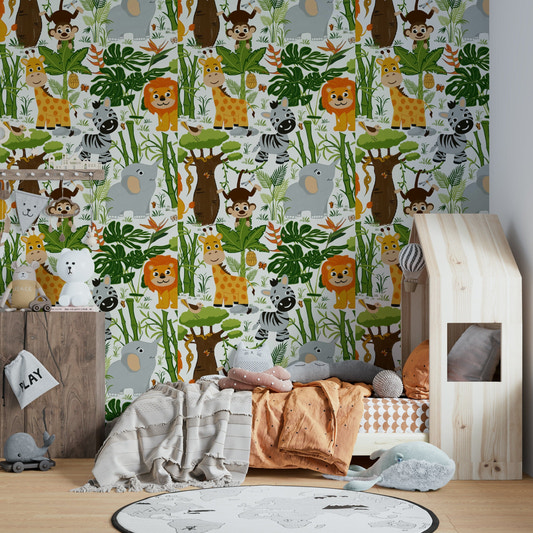 Papier peint Aventure des amis de la jungle