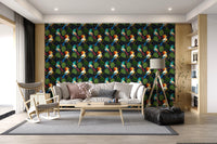 Jungle Birds Exotic Botanical Paradise Wallpaper⁠