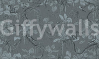 Jungle Sketch - Blue Serenity Wall Mural