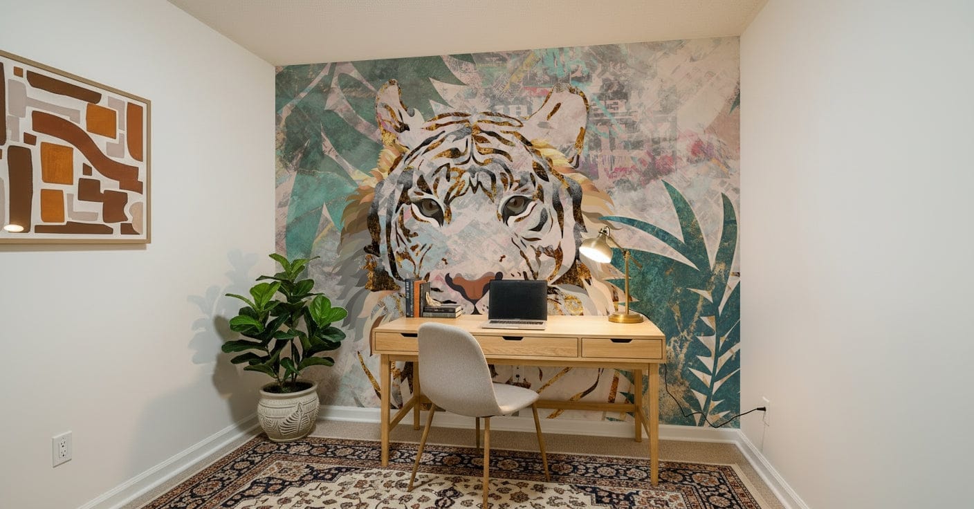 Majestic Jungle Tiger Wall Mural -2466444