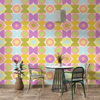 Vibrant Kaleidoscope Kisses wallpaper for fun spaces

