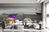 Kayaks on Pier Wall Mural