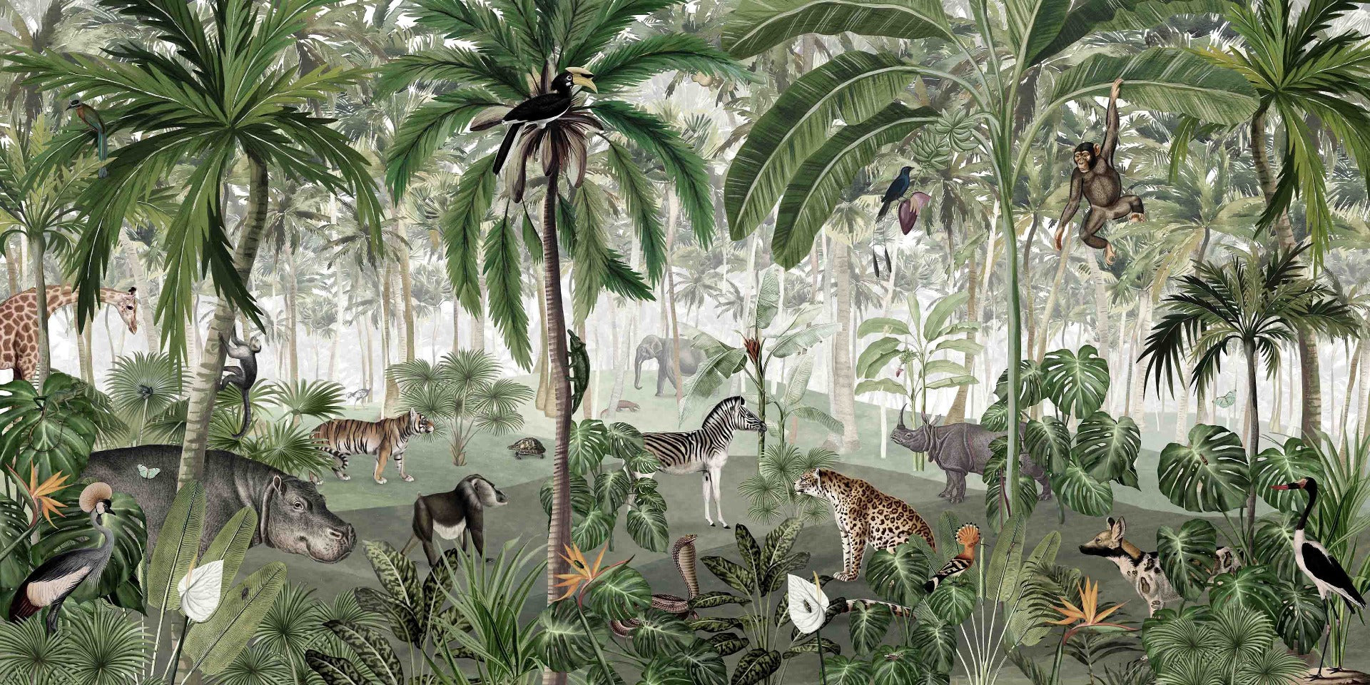 Jungle lookbook wallpaper peintures pour enfants room nursery