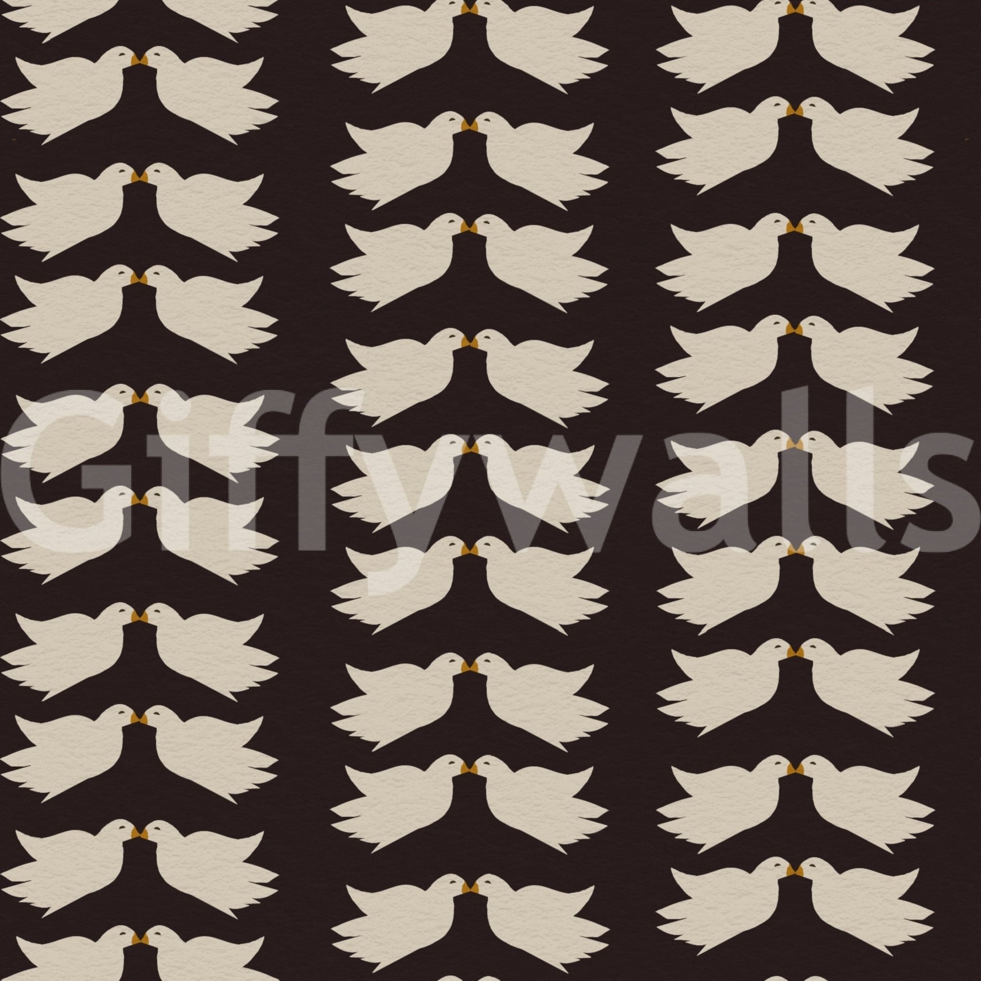Romantic Doves pattern wallcovering, a timeless symbol of unity and peace.