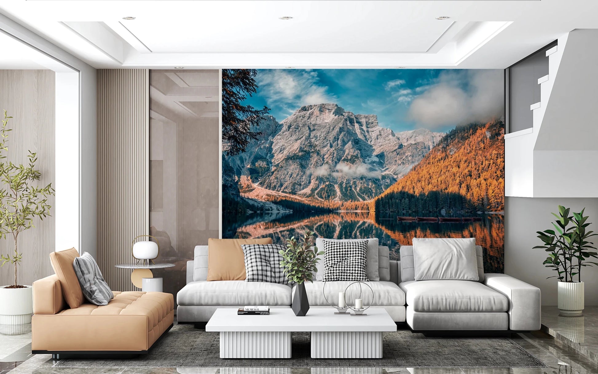 Lake Braies Serenity Wall Mural