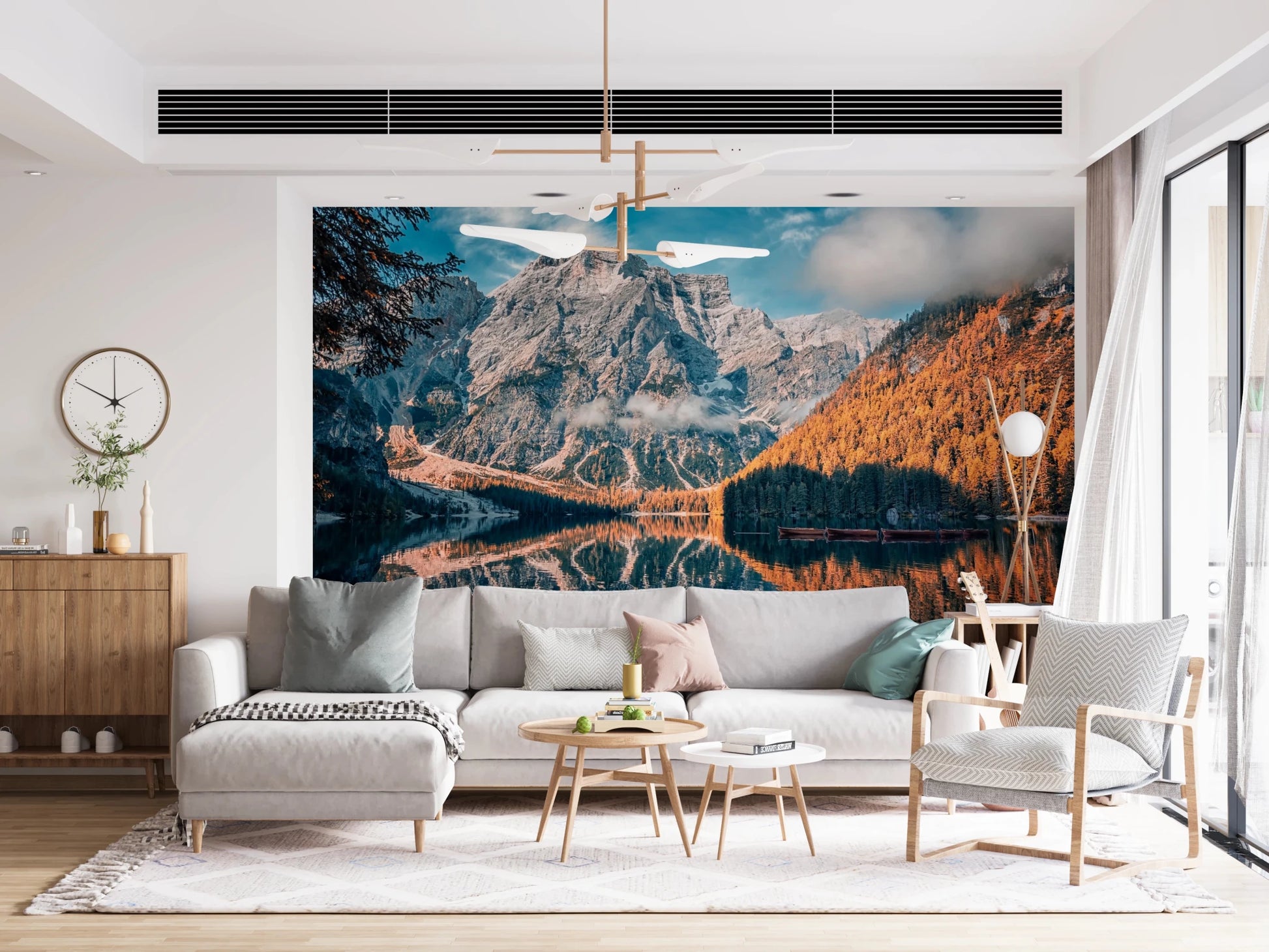 Lake Braies Serenity Wall Mural