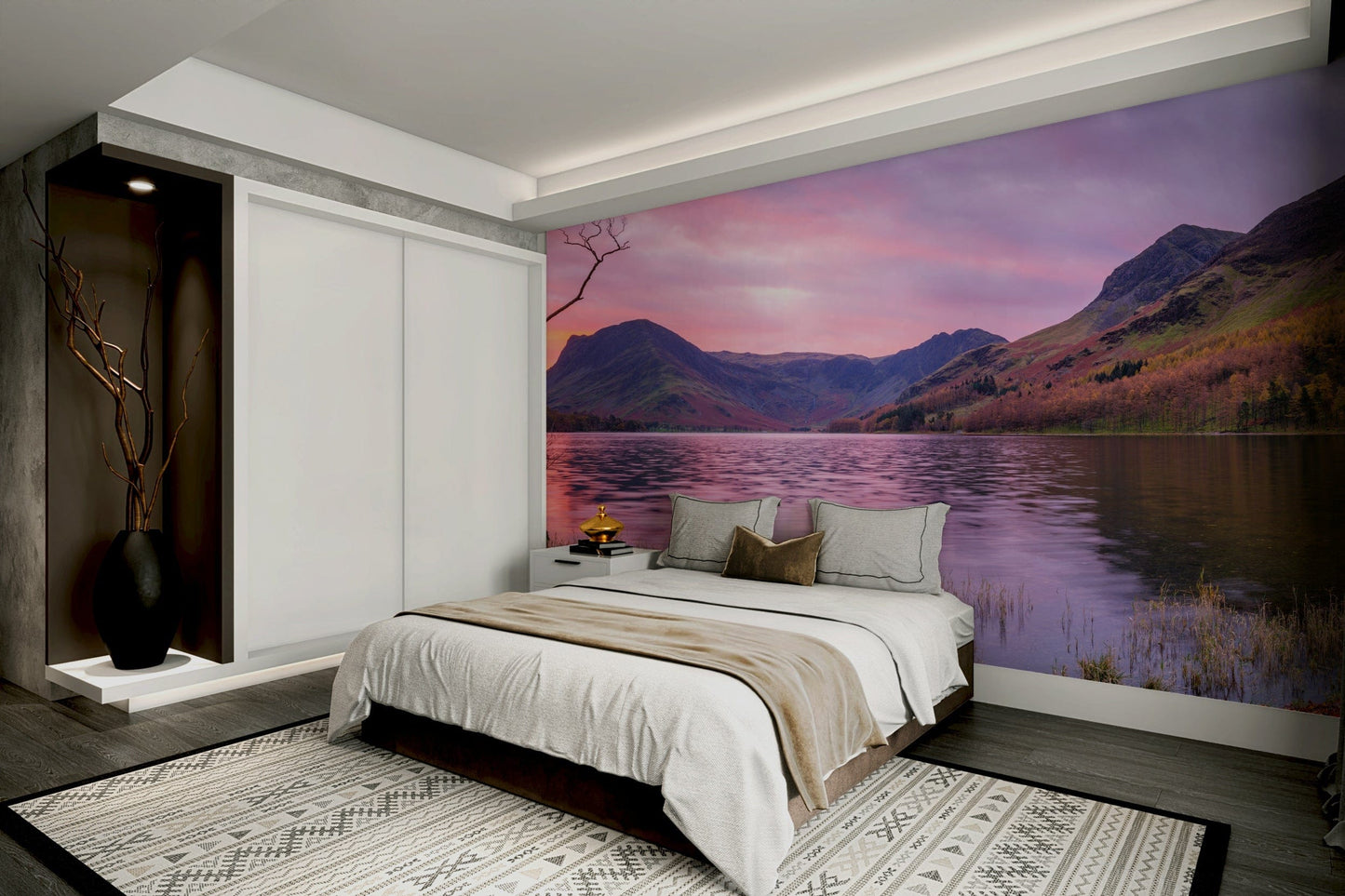 A contemplative colorful sky wallpaper mural for a feature wall.

