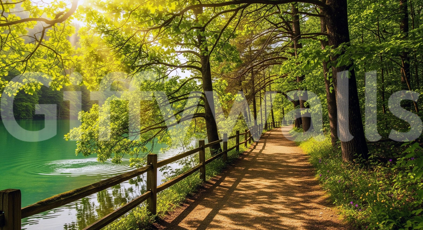 Lake Path Serenity Wall Mural